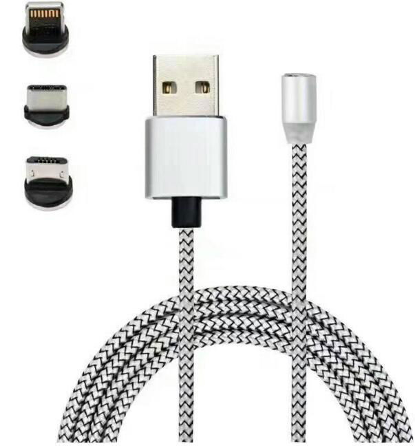 Magnetic cable 360 degree auoto plug round magnetic charging cable 3