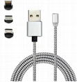 Magnetic cable 360 degree auoto plug round magnetic charging cable 3