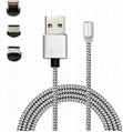 Magnetic cable 360 degree auoto plug round magnetic charging cable