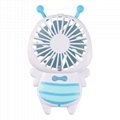  New cute baby bee mini fan usb hand hold fan with night light air conditioner