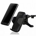 2018 new 10W fast charge qi wireless car charger mount 3
