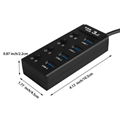 Super Speed 4 port usb hub with ac adapter usb 3.0 hub switches and LED