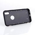 Carbon Fiber 360 Degree Rotation Phone Ring Holder Hybrid Phone Case with hole