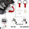 Multifunction Keychain magnetic 3 in 1 USB Charge Data Cable android USB charger