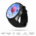 Luxury Round Screen Heart Rate Monitor WiFi GPS 3G WCDMA KW88 Smart Watch 3