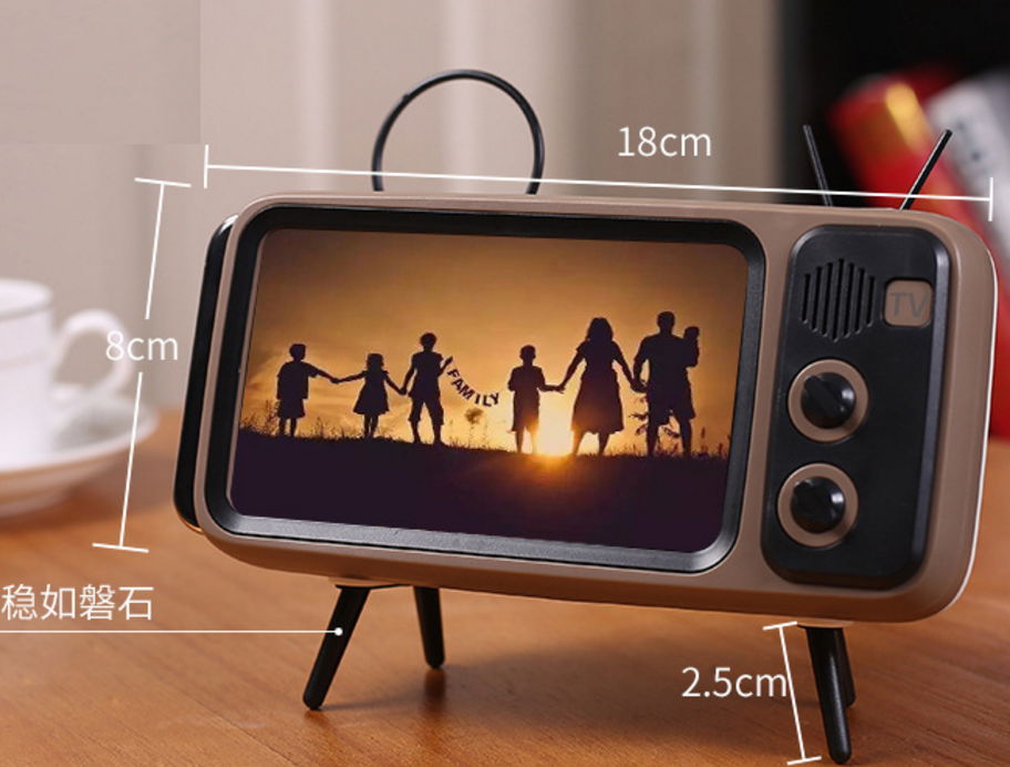 Newest Wholesale Wireless Speaker Classic TV Speaker with Mobile Phone Holder