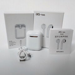 Factory price iXS TWS earbuds bluetooth earphone wireless 5.0 stereo earphone