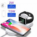 2 in 1 Wireless Charger Pad Fast Charger Ultra Slim Dock Station For Watch Phone 1