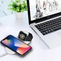 2 in 1 Wireless Charger Pad Fast Charger Ultra Slim Dock Station For Watch Phone 9