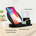 2019 New 3 in 1 Wireless Charger Stand Fast Charging Dock for Phone Watch Airpod 7