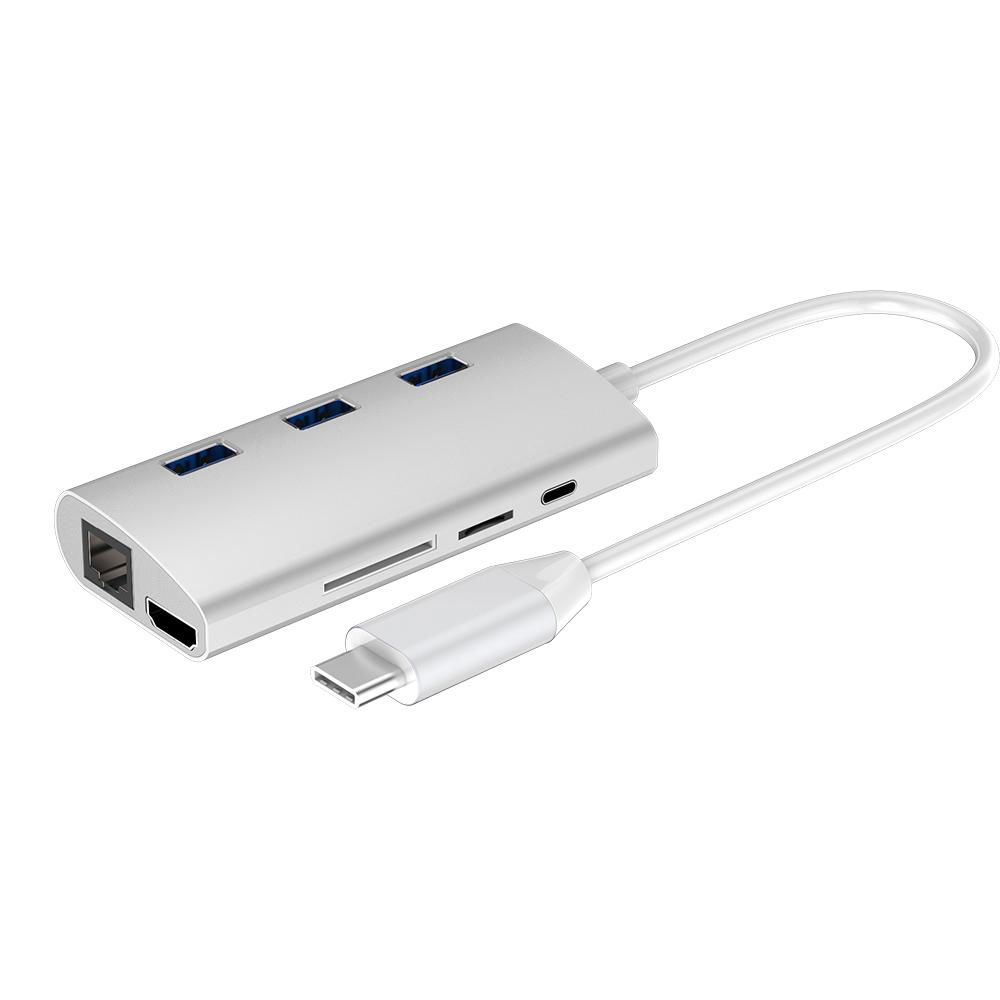 8 in 1 USB3.1 Hub with HDM1 4K, 3 USB3.0 port, SD/MicroSD Card Reader for Mac Pr 3