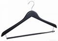 Natural wooden coat hanger with locking bar 3