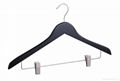 anti-slip wooden coat hanger with pant