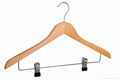 anti-slip wooden coat hanger with pant clips suit hangers 2