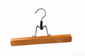 Wooden clamp style pant or skirt hanger hot sell wooden hanger 1