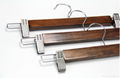 RRetro design wooden pant or skirt hanger with clips1 2