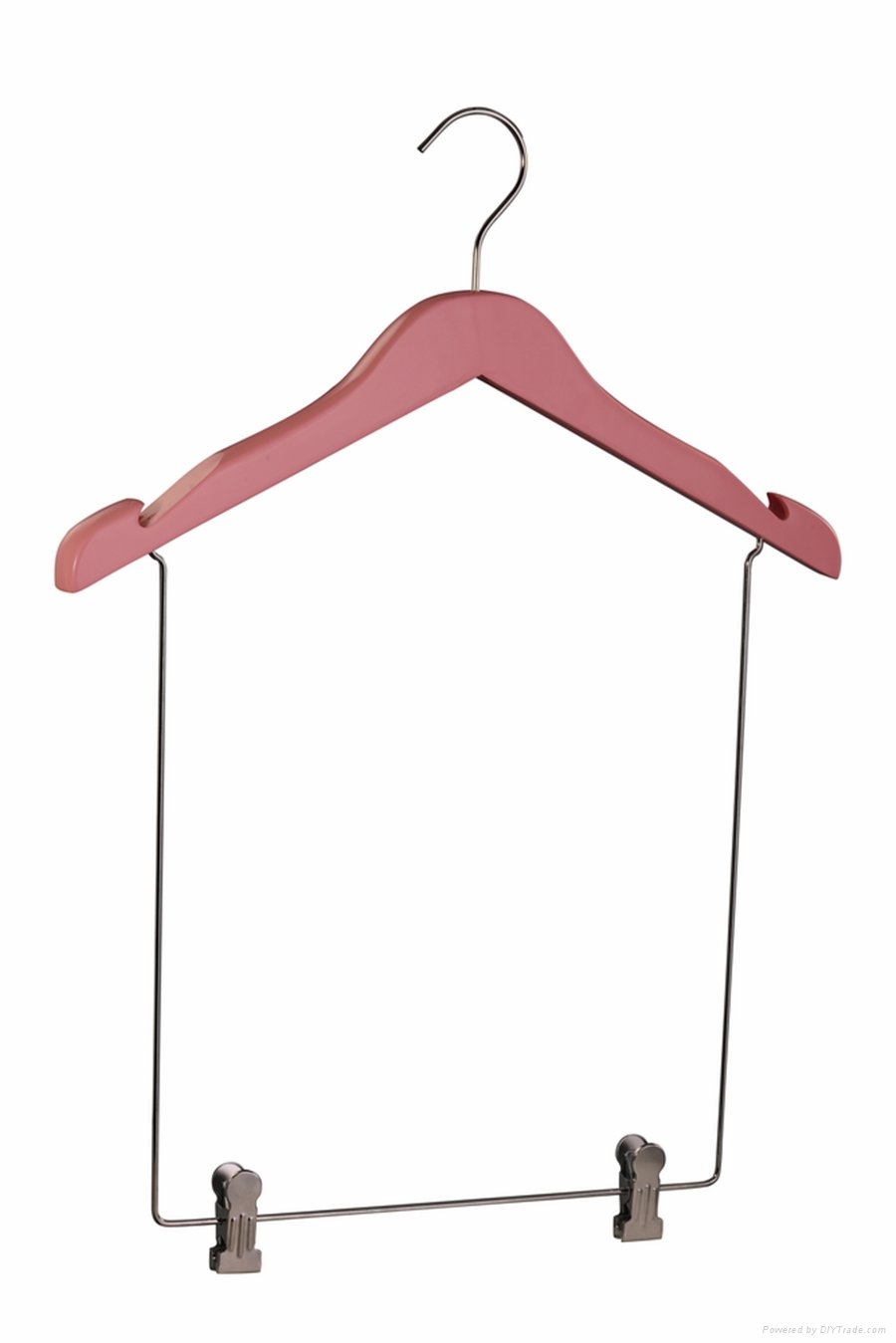 Display wooden hanger with pant rack for clothes