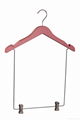 Display wooden hanger with pant rack for clothes 1