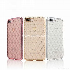 Diamond Triangle Beautiful Mobile Phone Cover Cases For iPhone 7 Plus