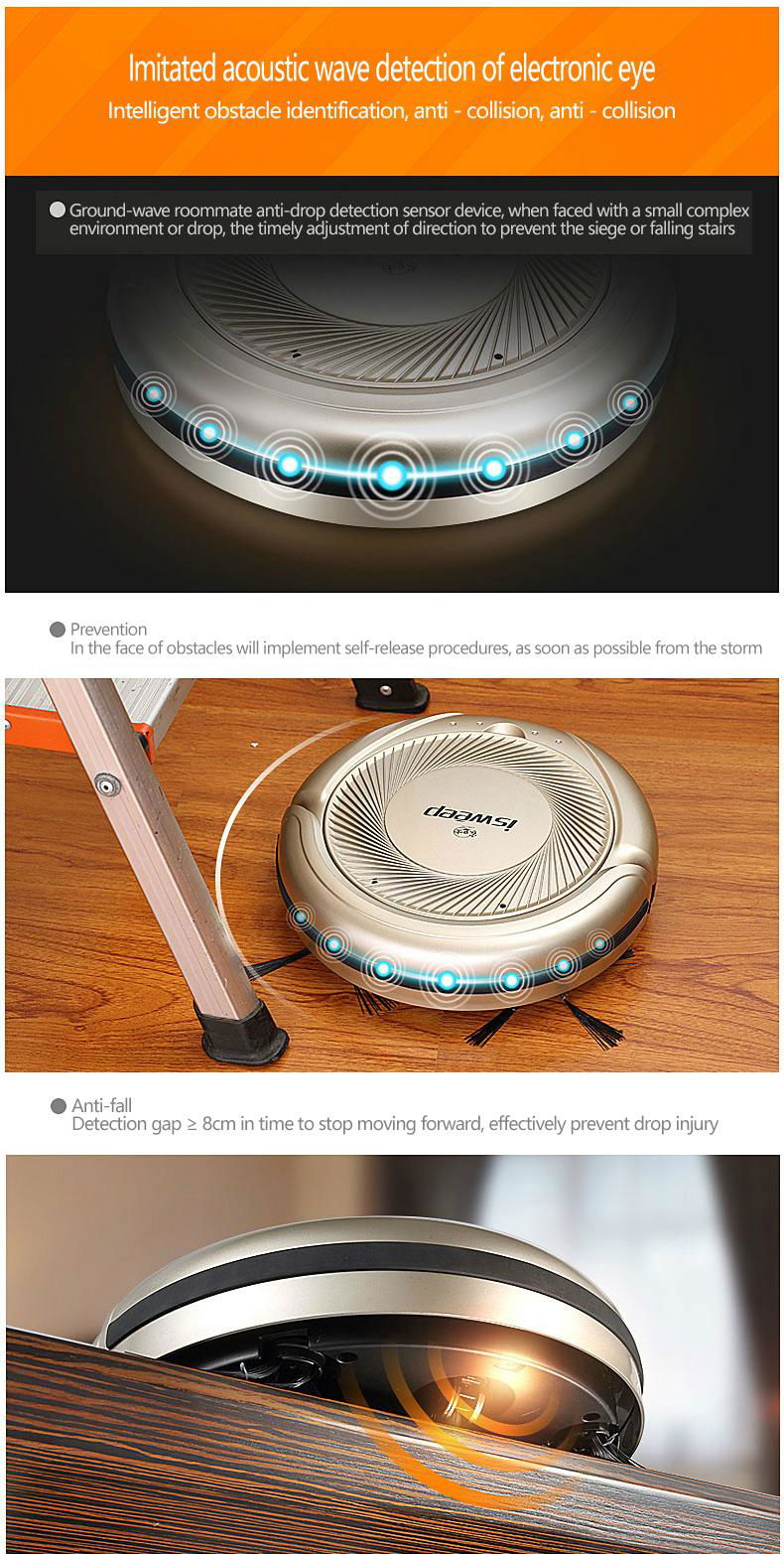 Anti collision hoover robot vacuum Suitable for Multi-environment for home clean 3