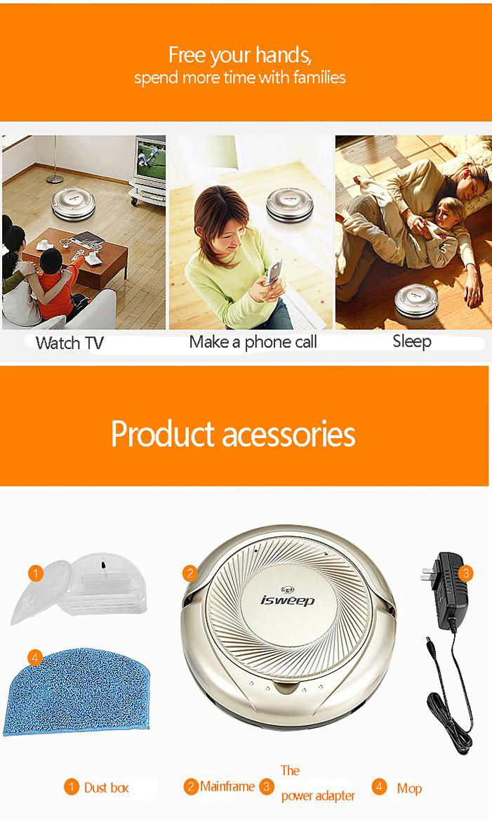 S5 small cordless robot vacuum cleaner for home cleaning 3