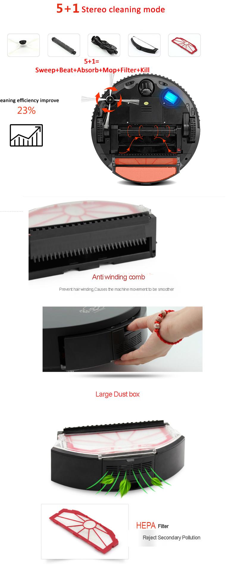 718F auto charging hoover vacuum robot mop for home cleaning Go