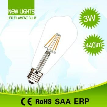 long life time >30000hrs dimmable led filament bulb 3