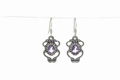 Beautiful 925 Steling Silver Faceted Amethyst Gemstone Earring 2