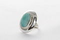 Whole Sale  925 Steling Silver Larimar Gemstone Ring 2