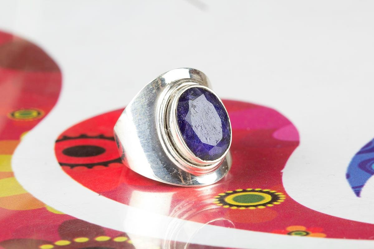 Whole Sale  925 Steling Silver Sapphire Gemstone Ring 3