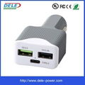 Latest products mobile phone adapter type c 20V 1.5A car base charger 3