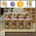 Wholesale ceramic kitchen canister set