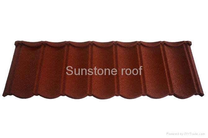 stone coated metal roofing tile Colorful Stone coated sunstone roof tiles