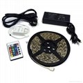 Waterproof 5050 RGB LED Strip 5M 300 Led SMD 44 Keys IR Remote Controller 12V 5A 5