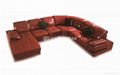 Modern Living Room Sofa U Shape Leather Sofa 3