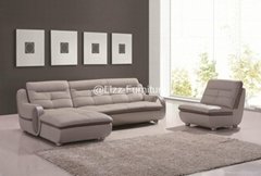 L Shape Furniture European Style Leather Sofa