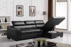 Contemporary Sofa Bed L Shape Leather Sofa