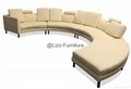 U Shape Leather Sofa Sectional Furniture LZ918 5