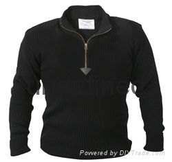 Black 1/4 Quarter Zip Commando Sweater