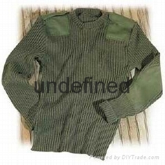 Crew neck style army uniform sweater 