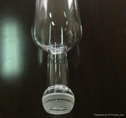 clear quartz tube for tube furnace with large flange and ball head 4