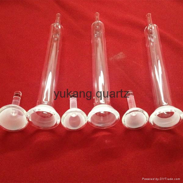 clear quartz ball joint tube with blasting mouth 3