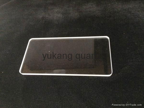 transparenet polished Rectangular quartz plate with round corners