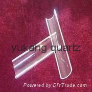 transparenet polished Rectangular quartz plate with round corners 3