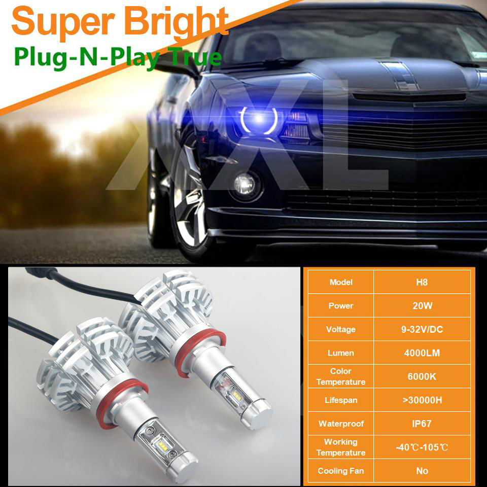 Wholesale  auto bulbs COB LED headlight 4