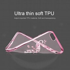 Sulada Xingya Series for iPhone modles Glitter Rhinestone Soft TPU Rubber Back C