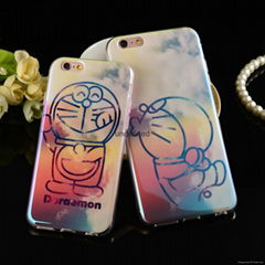 Doraemon apple 6/6 s / 6 plus / 7/7 plus blue cartoon following