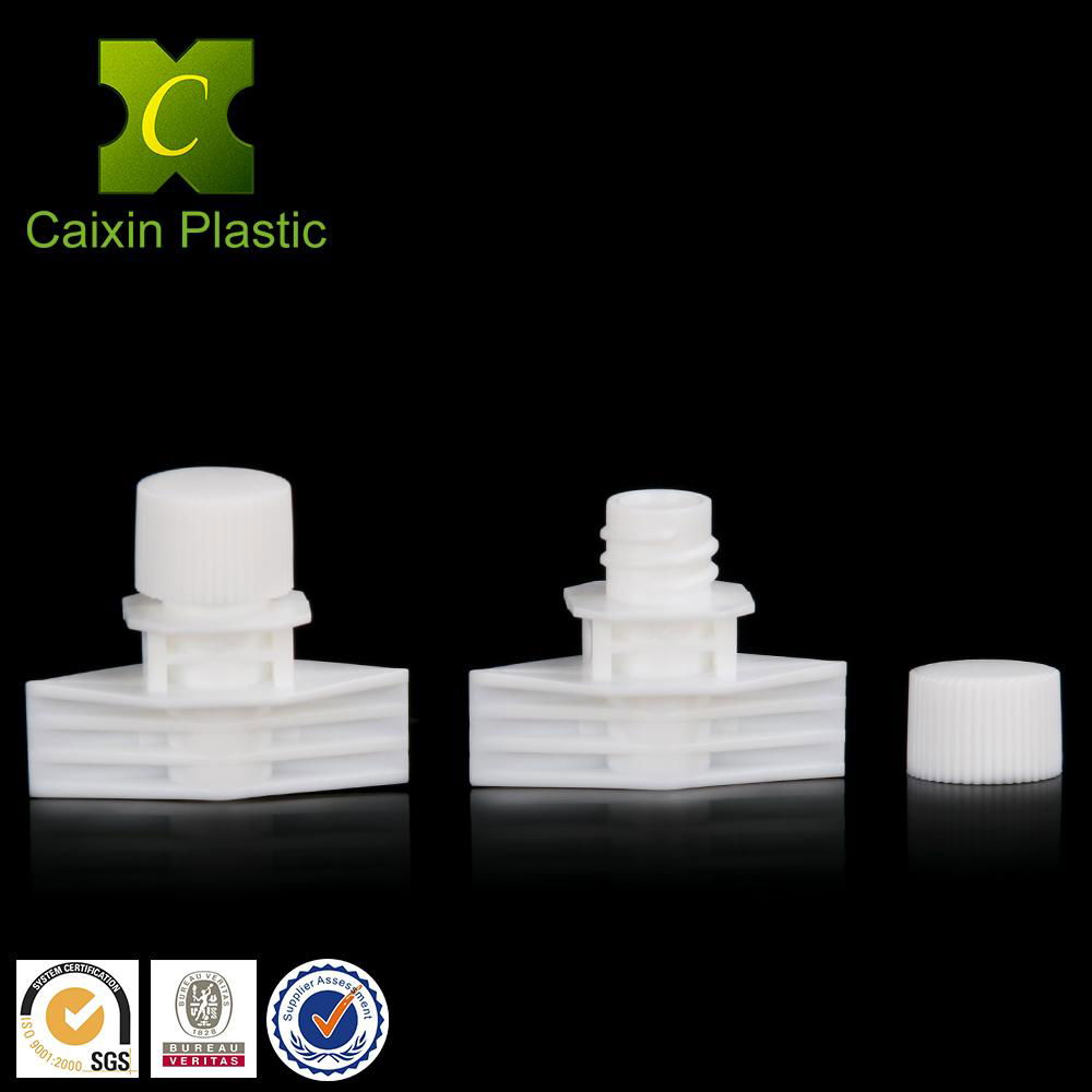 5.5mm plastic spout with cap for cosmetic sachet bag