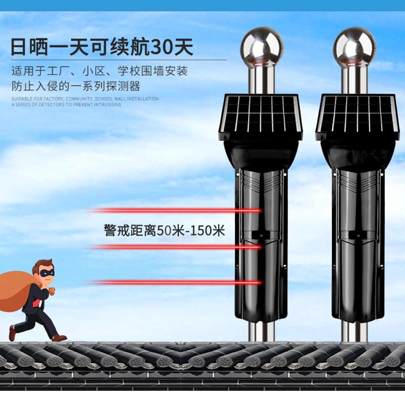 美安ALHPN四段变频三光束ABE无线太阳能红外对射433/315频率可选 2