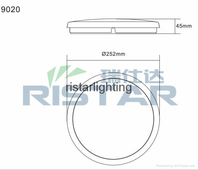 9020 20W LED Ultrathin Ceiling Lights Flush Ceiling Light Fitting with Triac Dim 3